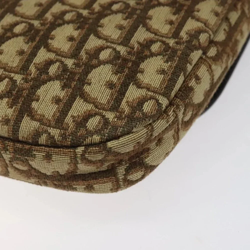 Christian Dior Trotter Canvas Shoulder Bag Brown Gold Auth 123499 - Picture 4 of 16